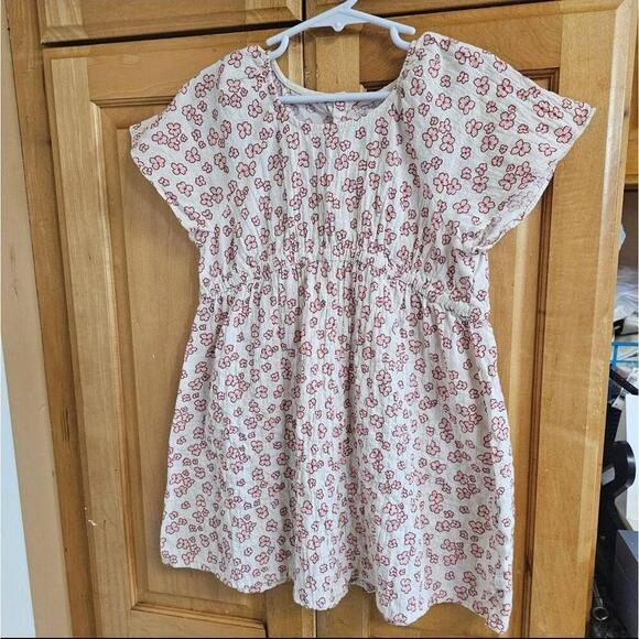 Zara Floral Dress Short Sleeve Button Closure Fit Flare 4-5 - Picture 5 of 6